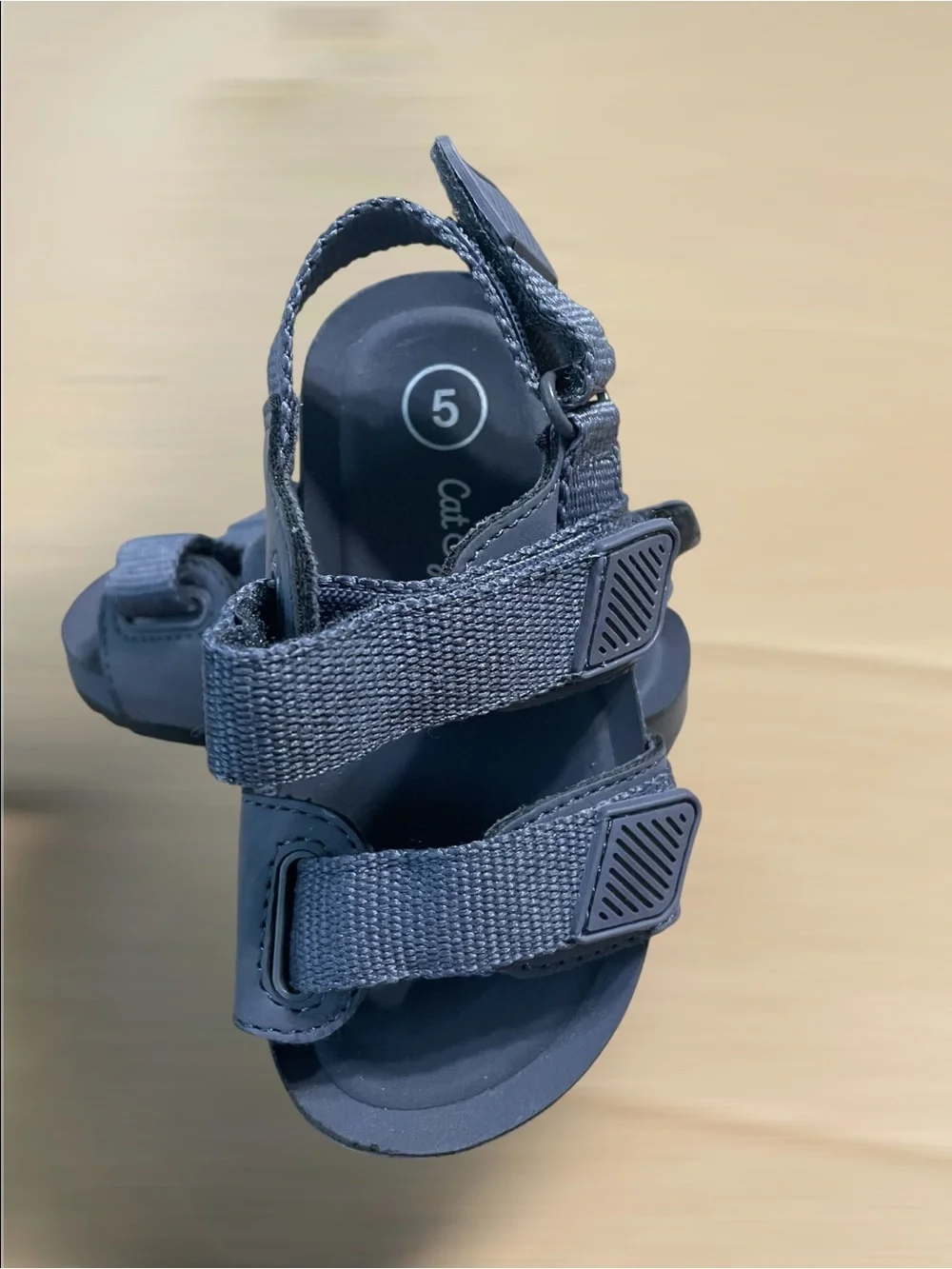 Cat & Jack Navy Blue Hook-and-Loop Boy Sandals